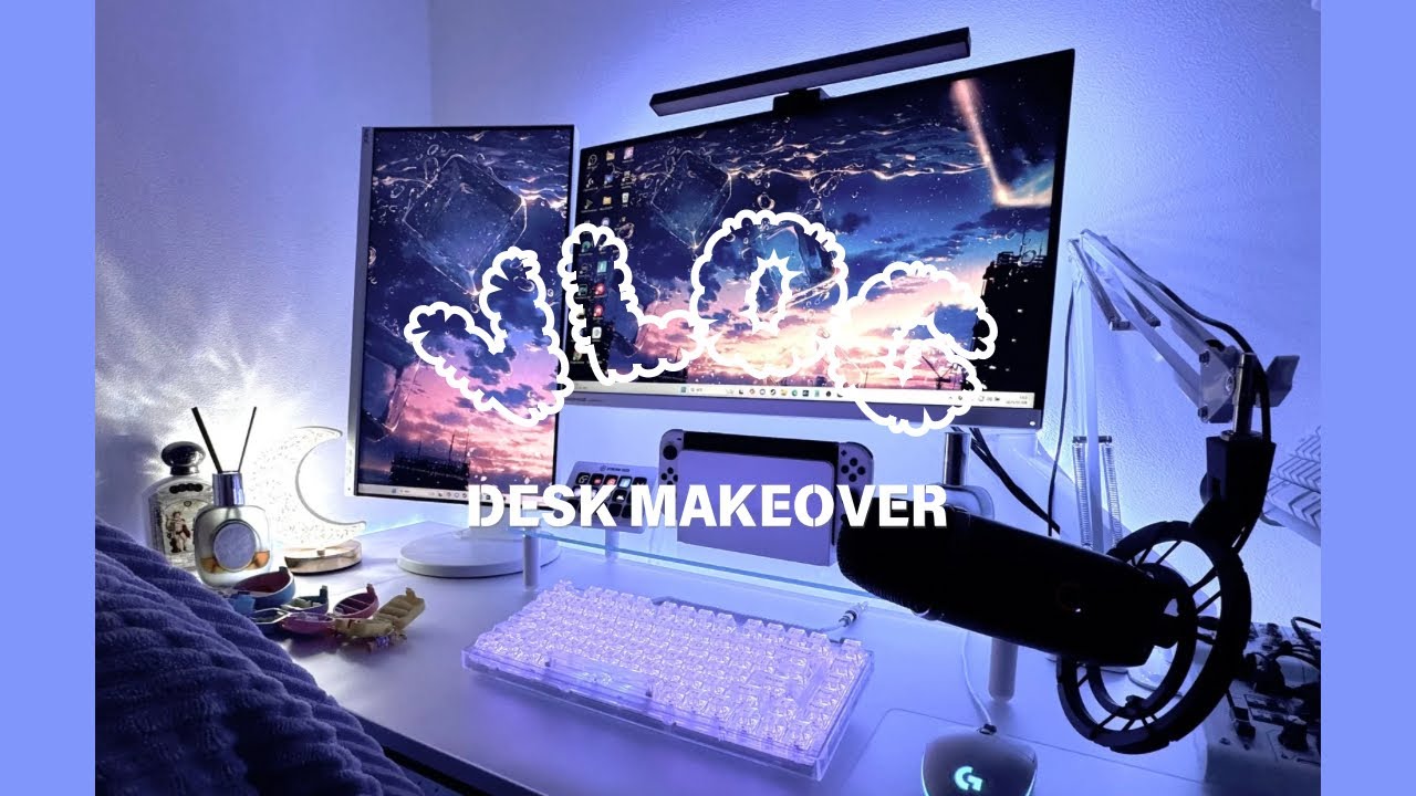 冷たくて暖かい!?大人可愛い透明ゲーム部屋🧊購入品紹介🤍【クローゼットゲーミング部屋】