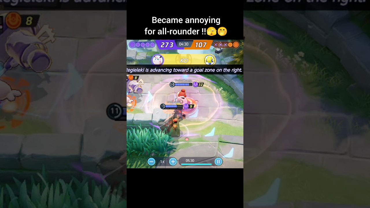 Wigglytuff !! cute to annoying 🫣🤭 | Pokemon unite |  #pokemonunite #pokemon #shorts