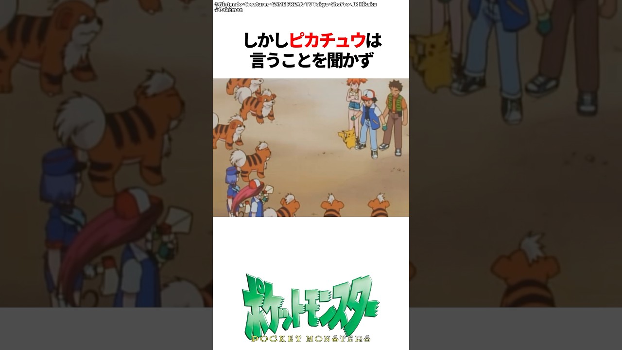 ジュンサーさんとガーディ、サトシとピカチュウの絆 #ポケモン #ポケポケ #雑学 #アニメ