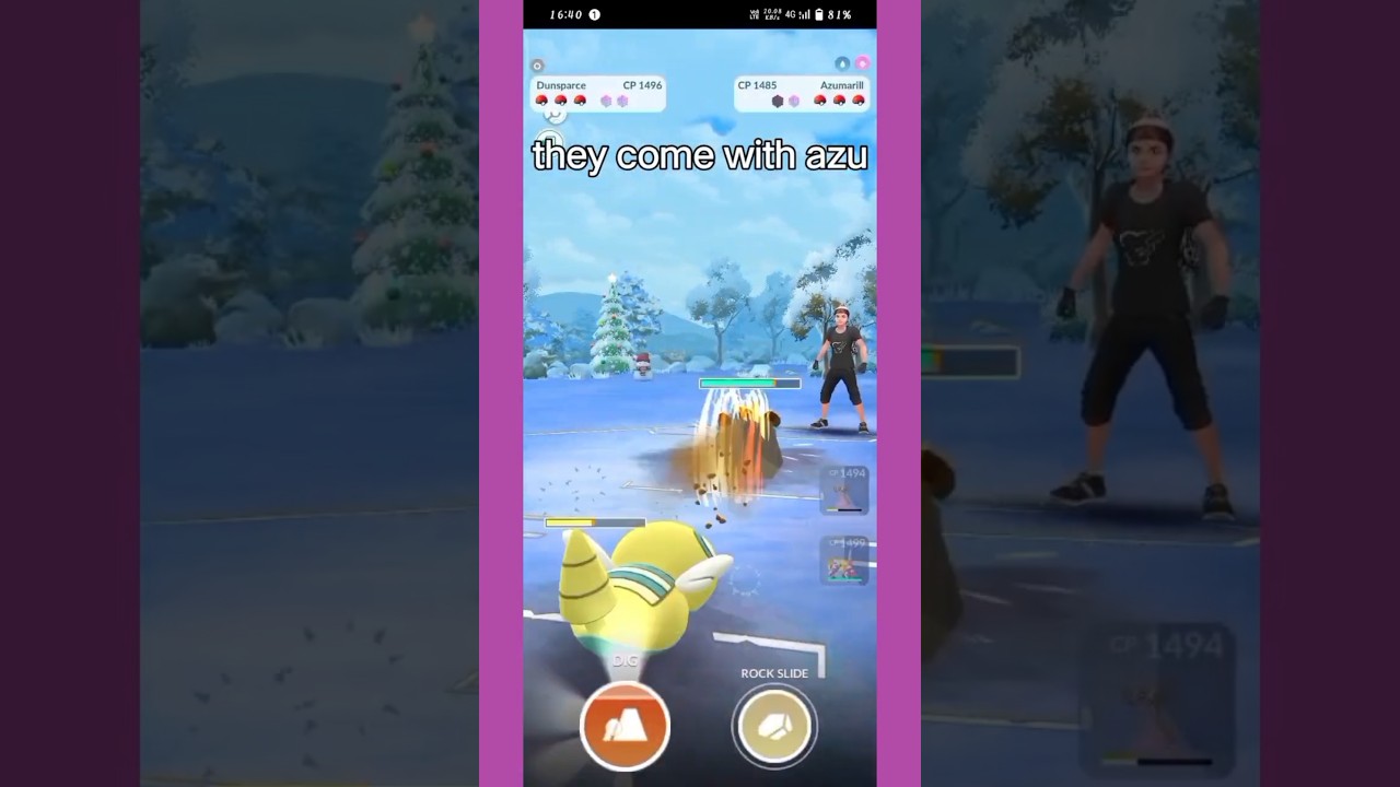 😎Dunsparce is the perfect counter for azumarill in great league #pokemon #shorts #pokemongo