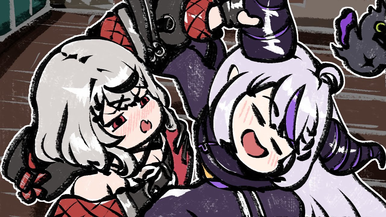 【手描き】鯱〖ラプクロ〗【ホロライブ切り抜き/ラプラス・ダークネス/沙花叉クロヱ】