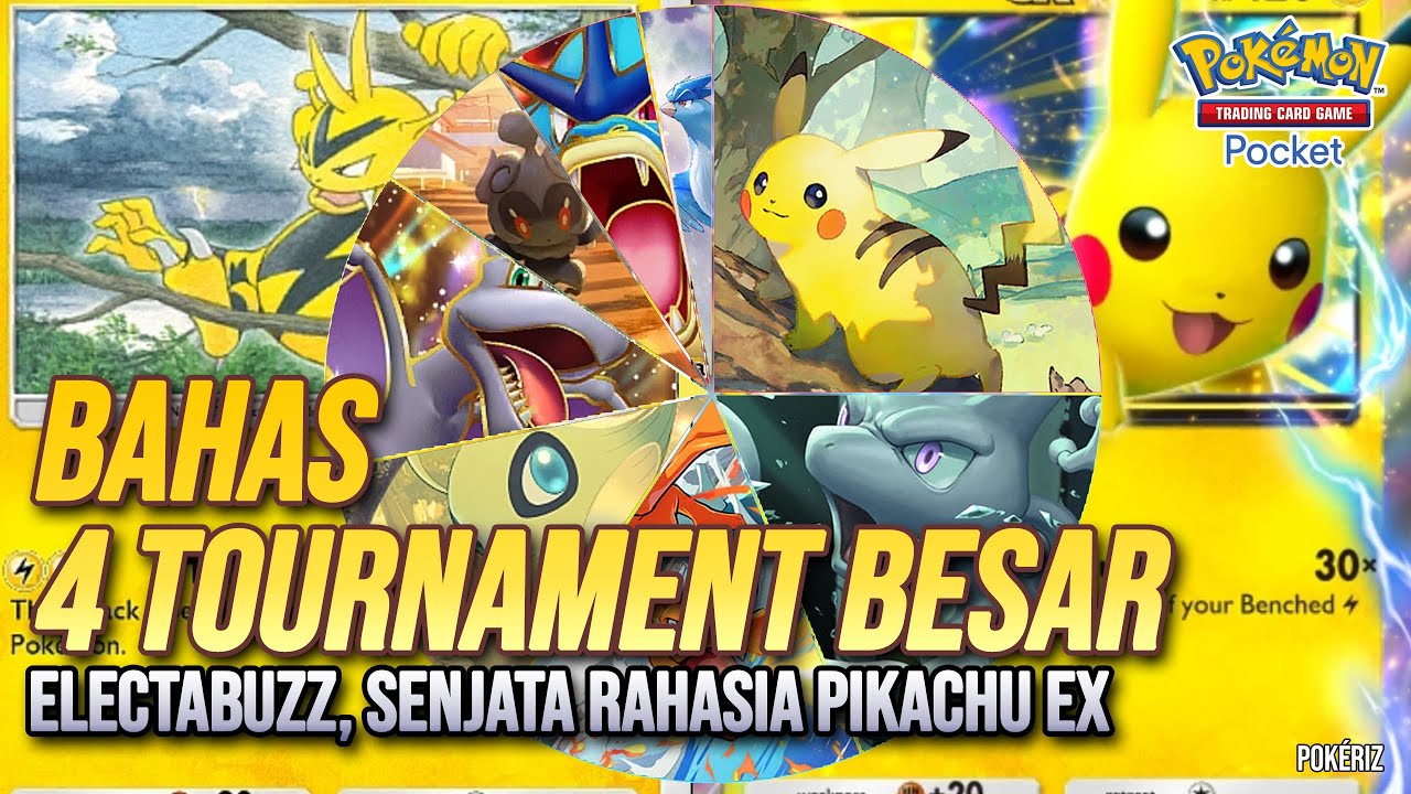Electabuzz Bantu Pikachu EX Jadi Raja Minggu Ini! - Bahas 4 Tournament Besar【TCG POCKET INDONESIA】