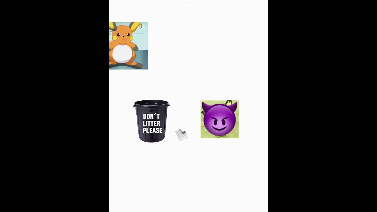 Don’t litter meme. #pokemon #pichu #raichu