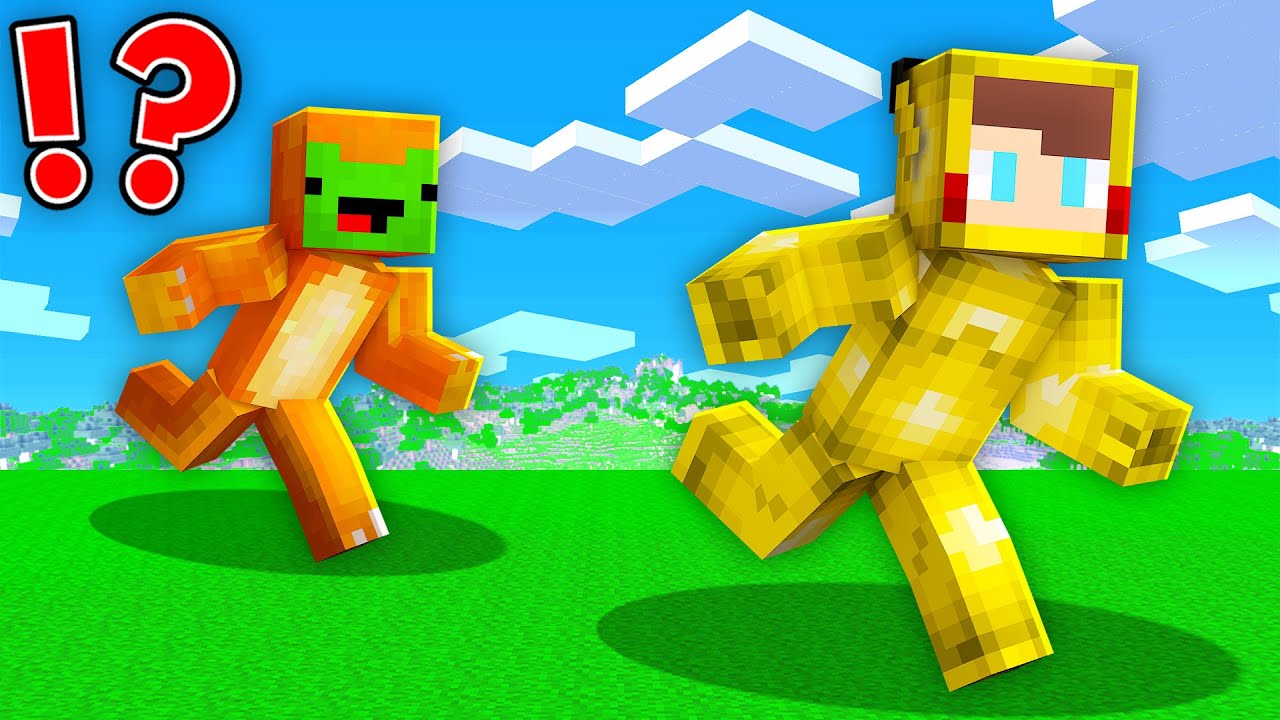 ピカチュウスピードランナー vs ヒトカゲハンター: マイゼン vs ミッキーのマインクラフトバトル！"