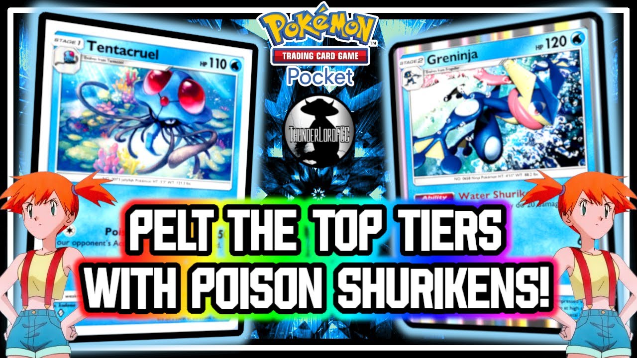 TENTACRUEL! USE POISON SHURIKEN! #PokemonTCGPocket - Tentacruel & Greninja Build + Online Battle #1