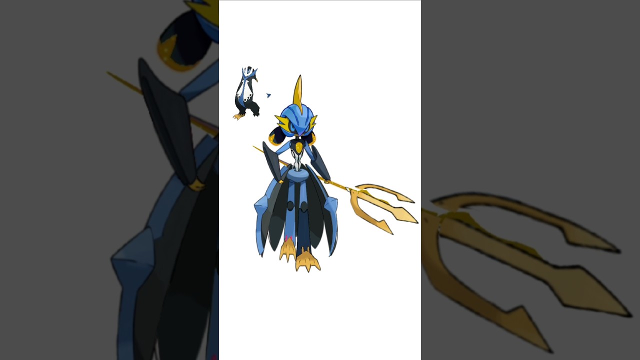 テツノブジン＋エンペルト合成。トライデント使い　#ポケモンフュージョン #改造ポケモン  #伝説のポケモン #最強ポケモン #pokemon