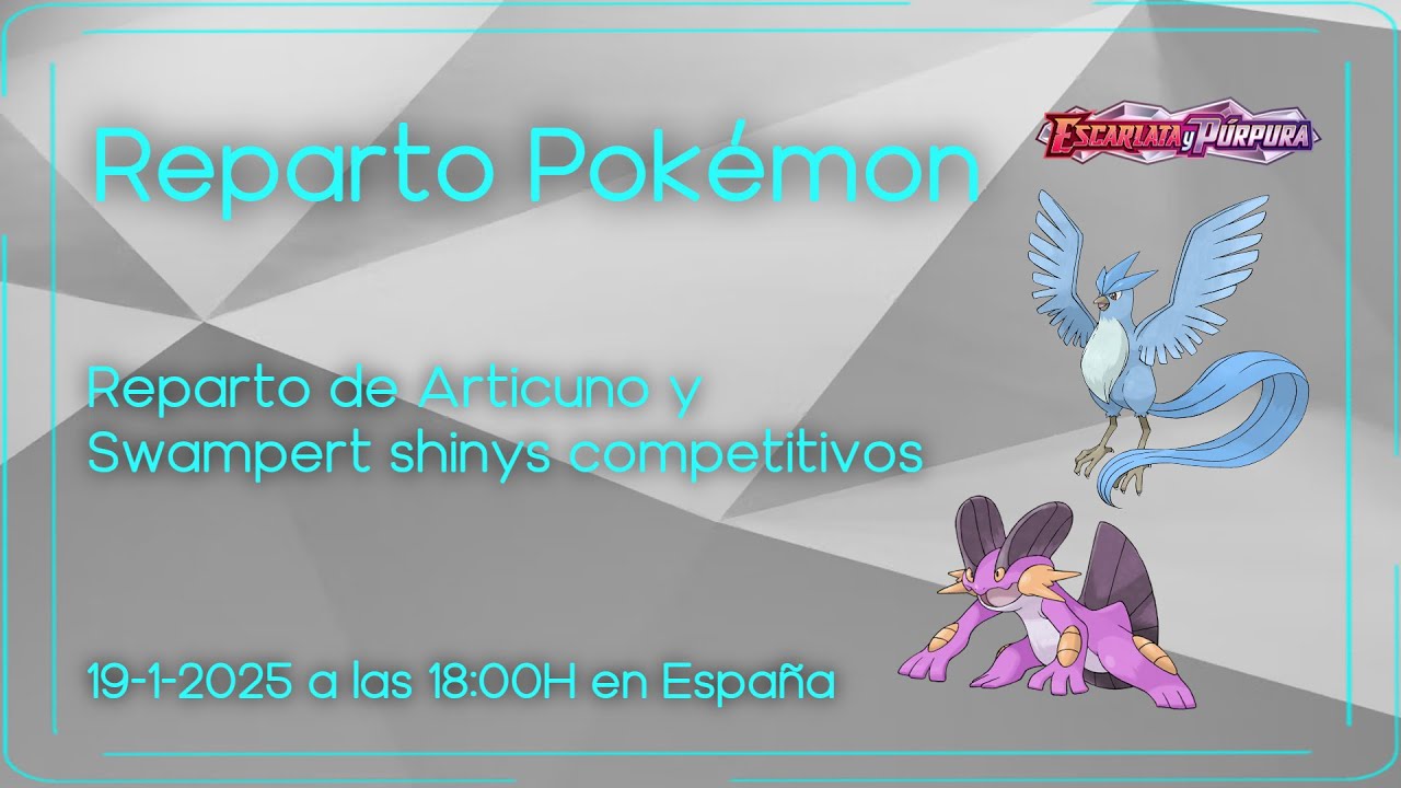 Reparto Pokémon Articuno Swampert shinys competitivos [FINALIZADO]