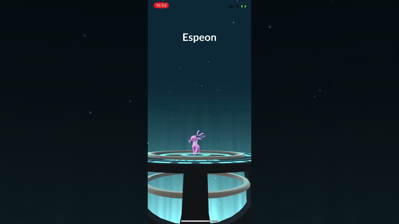My Eevee evolves into Espeon #pokemongo #pokemon #pokemongoksa #eevee #espeon
