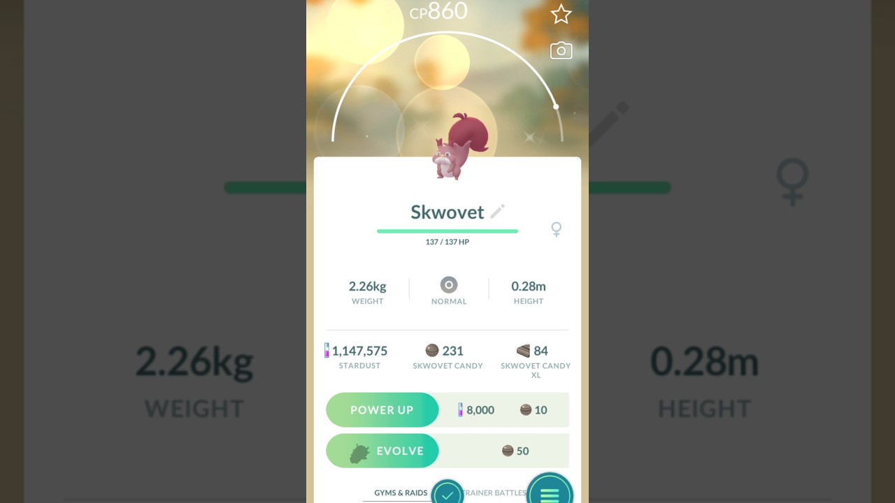 Denpot Gaming: #pokemongo Caught Shiny #skwovet For The First Time
