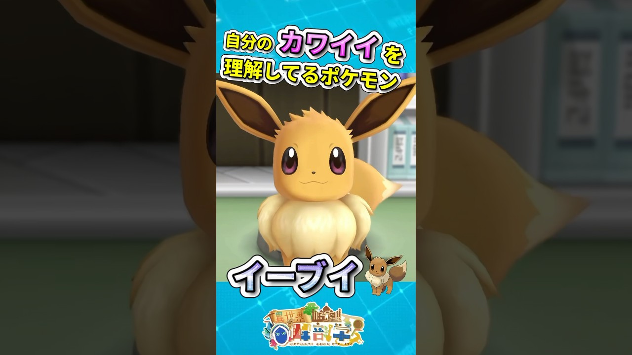 自分が『カワイイ』ことを理解してるポケモン！イーブイ！　#ポケモンSV #イーブイ  #イーブイズ #悠木碧  #雑学 #ポケモン雑学  #ポケモン解剖学 #pokemon #shorts