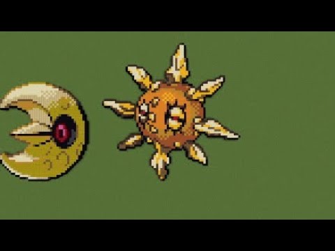 ［マイクラ］黙々とソルロックを作る［ポケモンドット絵］