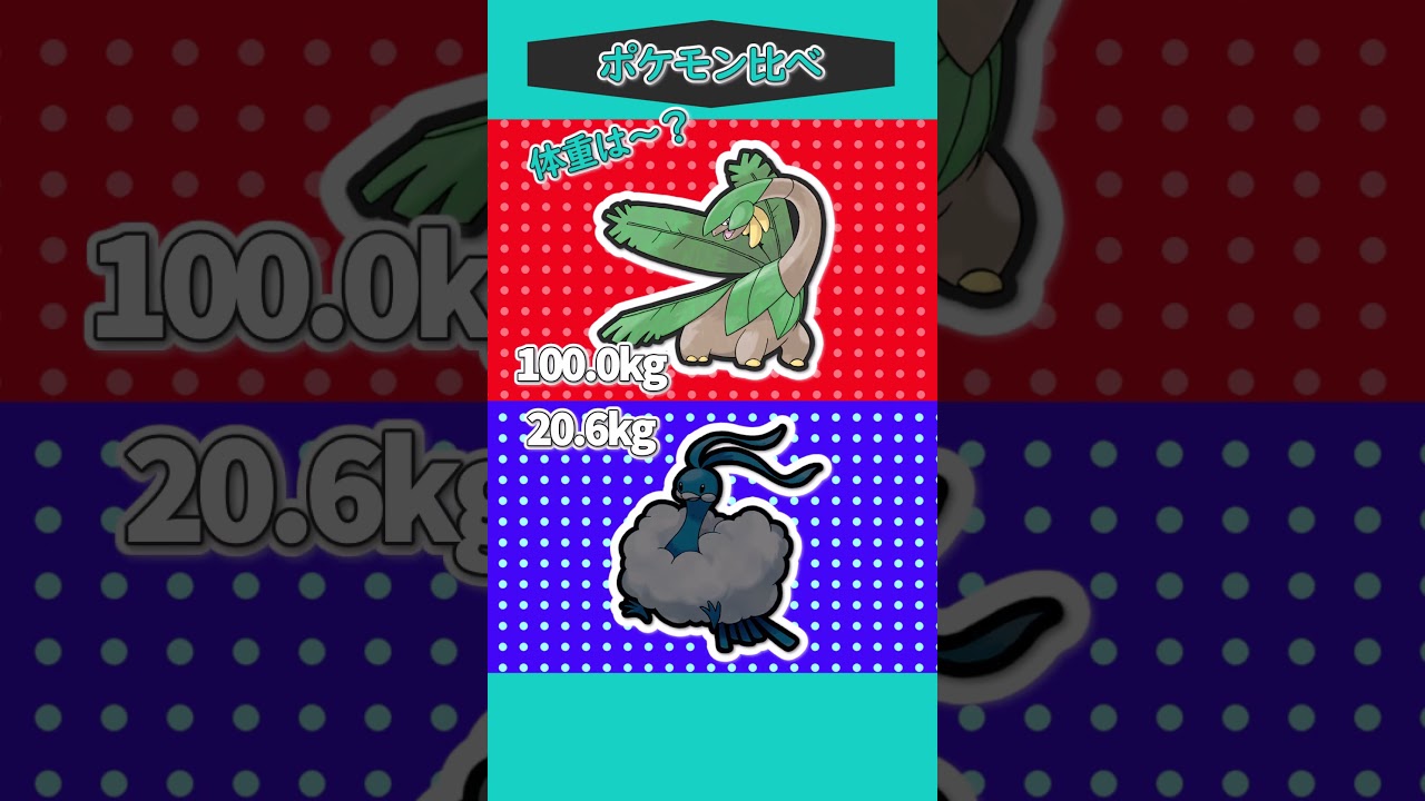 ポケモン比べ㉚「チルタリスVSトロピウス」 #ポケモンsv #ポケモンゆっくり動画 #ポケモンゆっくり #ゆっくり実況 #ポケモン#shorts