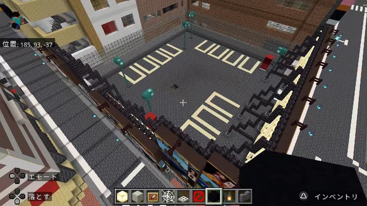 マイクラで神室町［建築物］２９　七福パークのある区画