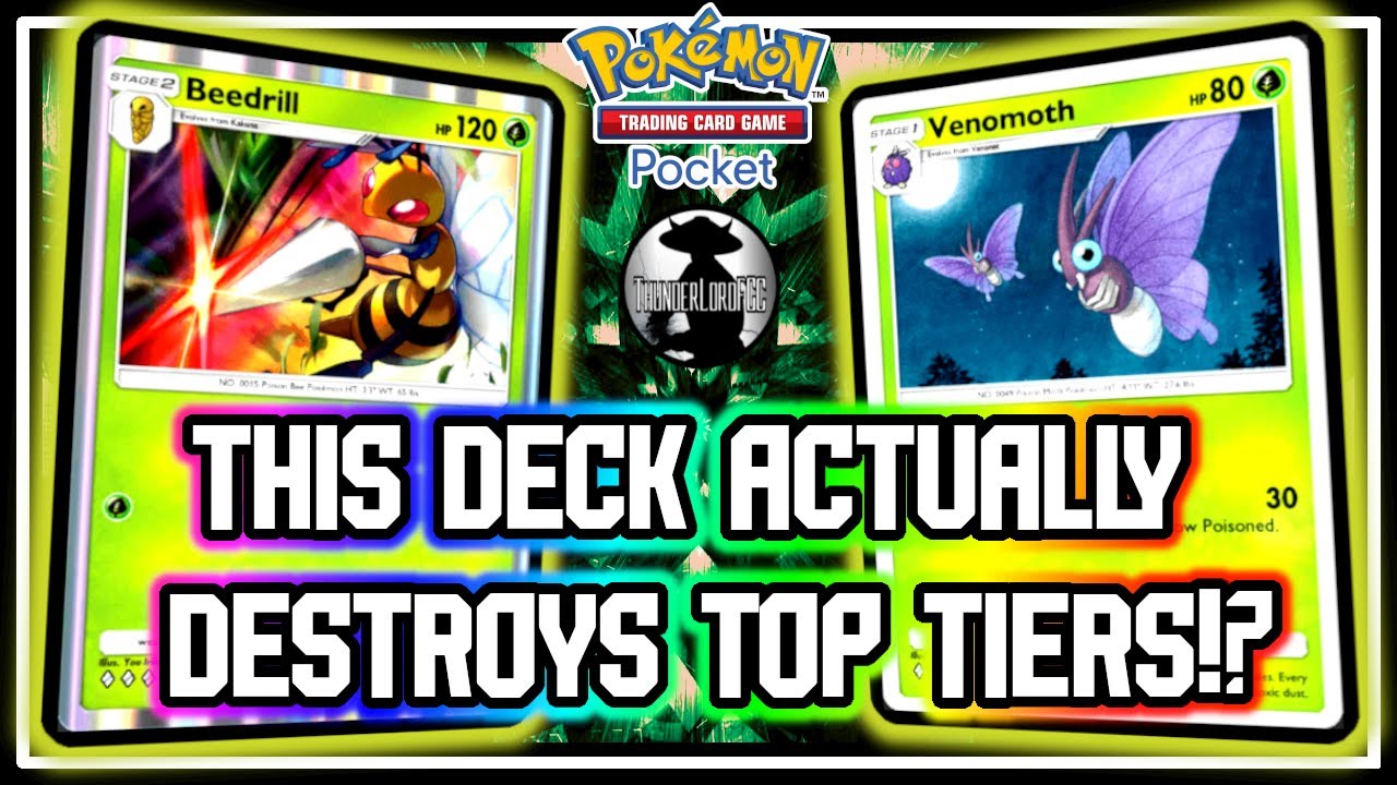 BEEDRILL DESTROYS CELEBI AND MEWTWO! #PokemonTCGPocket -Beedrill & Venomoth Build + Online Battle #1