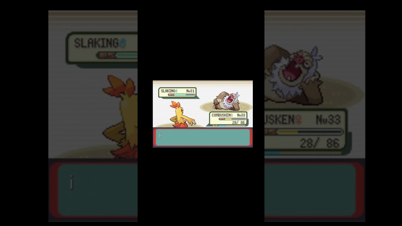 Combusken Vs Slaking - Pokemon Esmeralda #pokemon #gba #gaming #gameboyadvance #nintendo