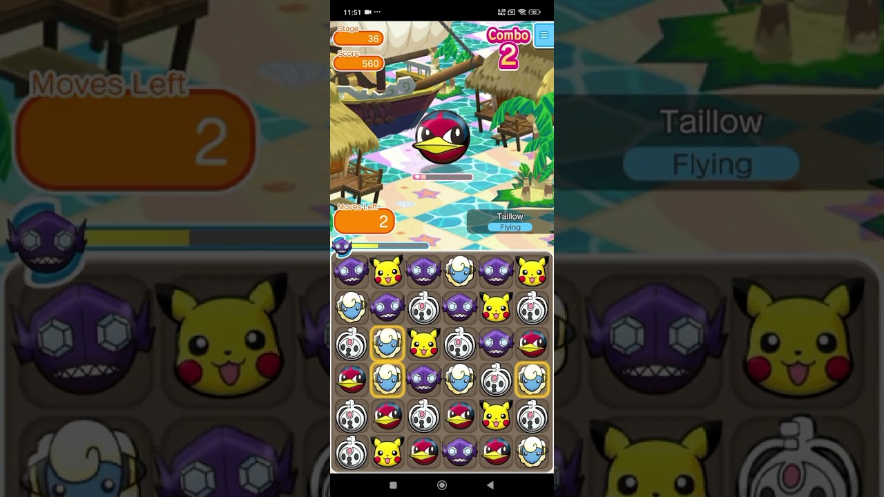 TAILLOW | POKEMON SHUFFLE STAGE 36 #pokemon #pokemonshuffle