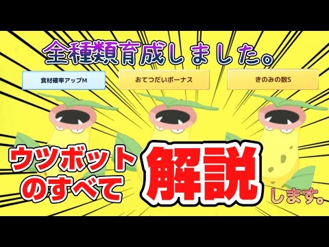 【完全解説】気付いたらウツボットを3匹育成していたポケスリ初期勢がウツボットのすべてをお話しします。【ポケモンスリープ】