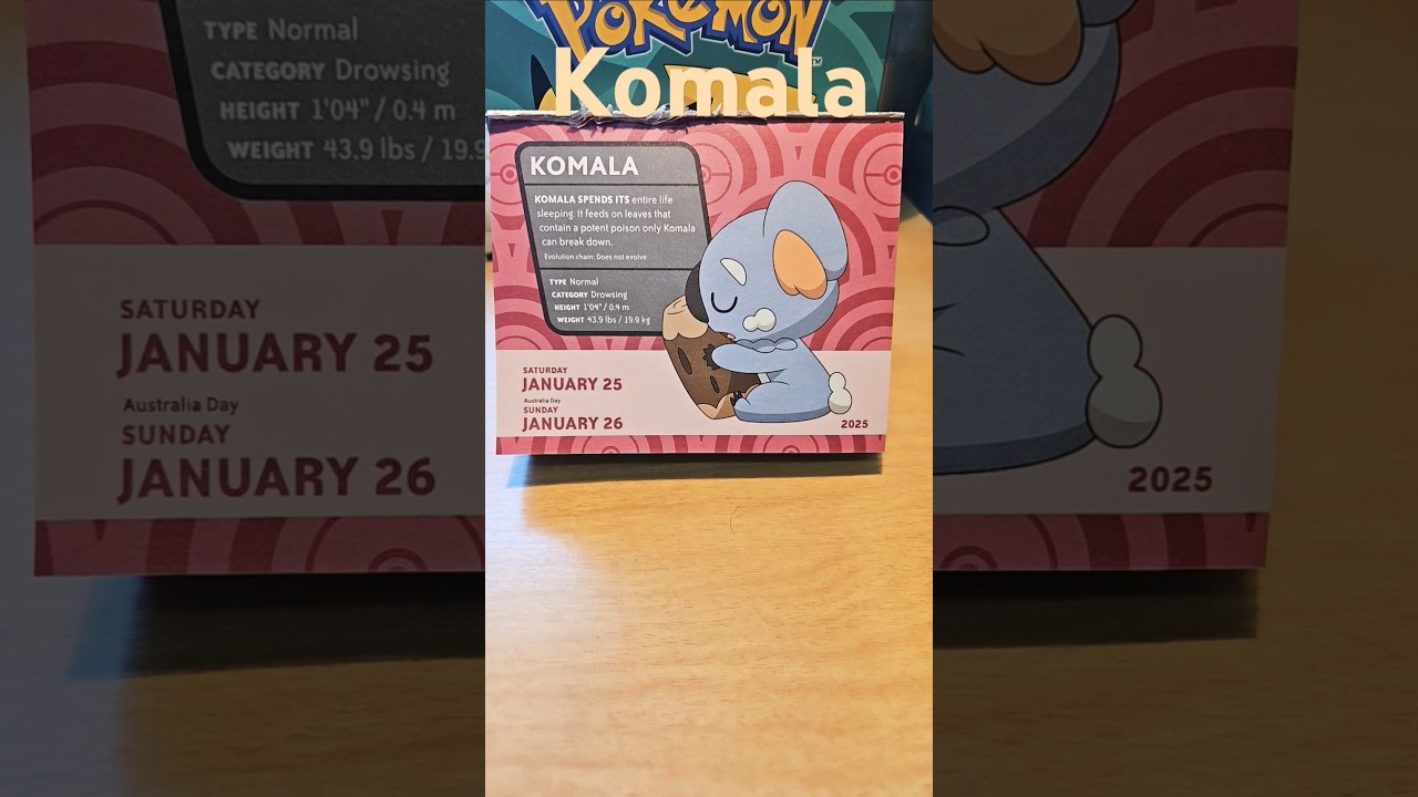 📆 Sat25 / Sun26 January 2025 Komala Pokemon #komala #shorts #pokemon #pokémon #gamefreak #nintendo