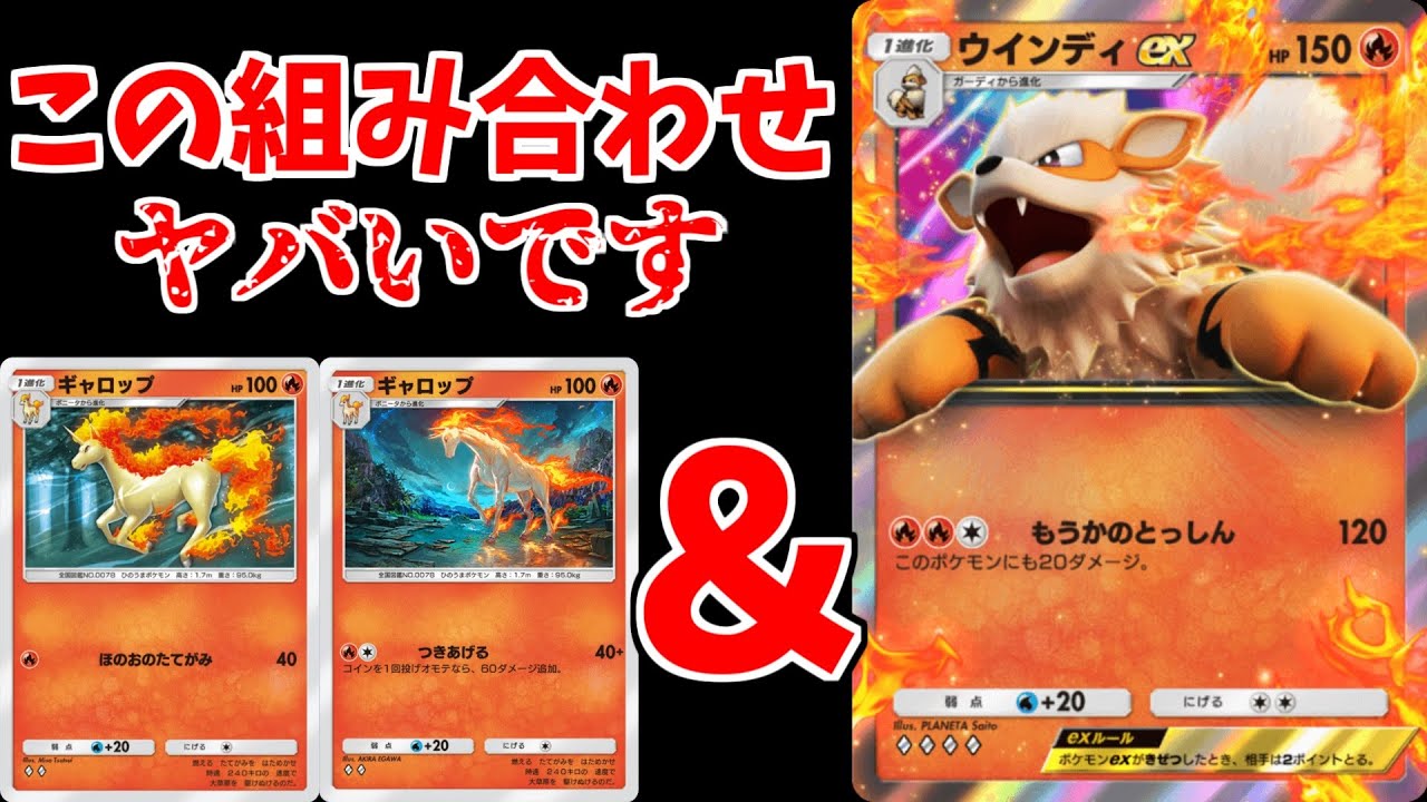 【ポケポケ】今まで何故いなかったのか謎なくらい強い、ギャロップ＆ウインディexのタッグを見つけてしまった…