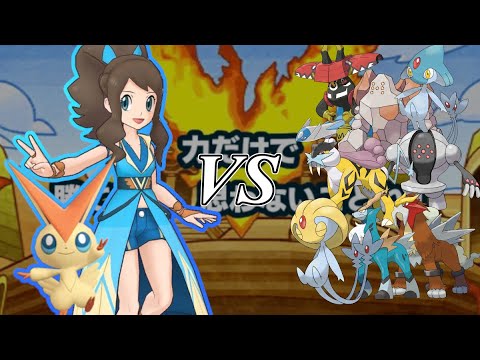 [ポケマスEX] 超覚醒Lv5+EXR+10E マジコストウコ＆ビクティニ　レジェンドバトル単騎9体　(Superawakened SS Hilda)