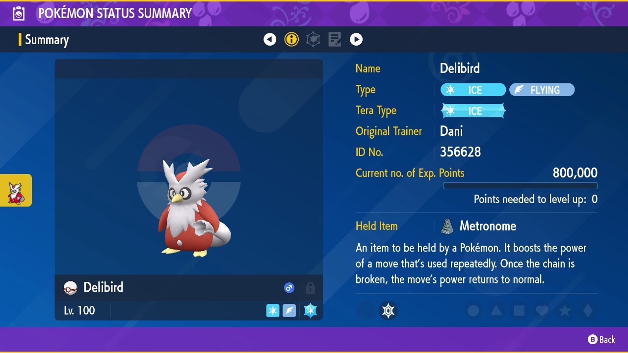 Delibird (Vs 14 Tera Types) - Solo - 5 Star Iron Bundle Raid - Pokemon Violet