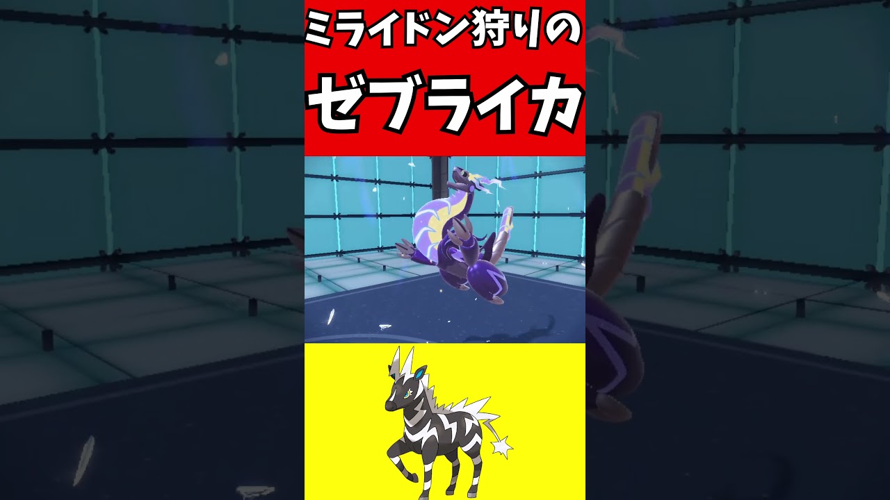 【ポケモン解説】ミライドン狩りのゼブライカ
