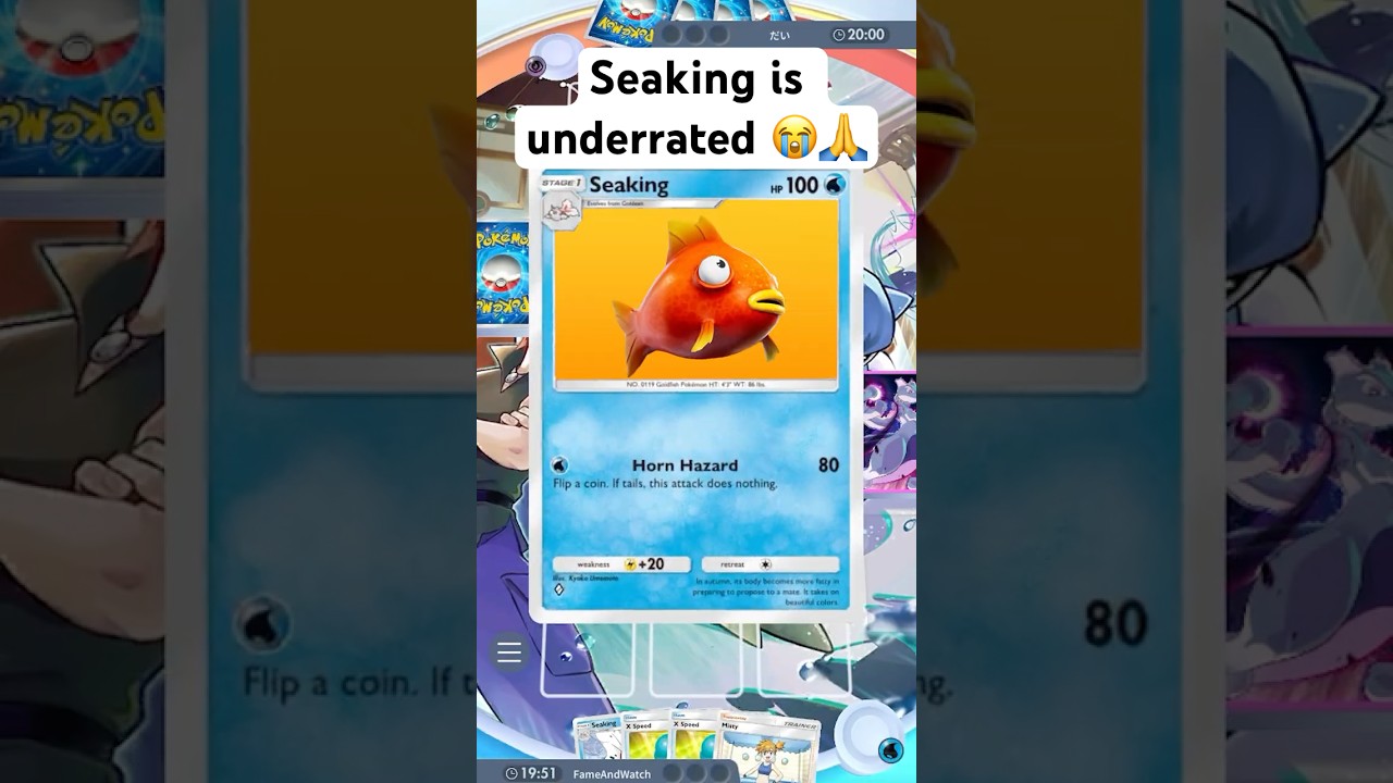 SEAKING IS SO UNDERRATED - POKEMON TCG POCKET #shorts #pokemon #pokemontcg #pokemoncards #memes