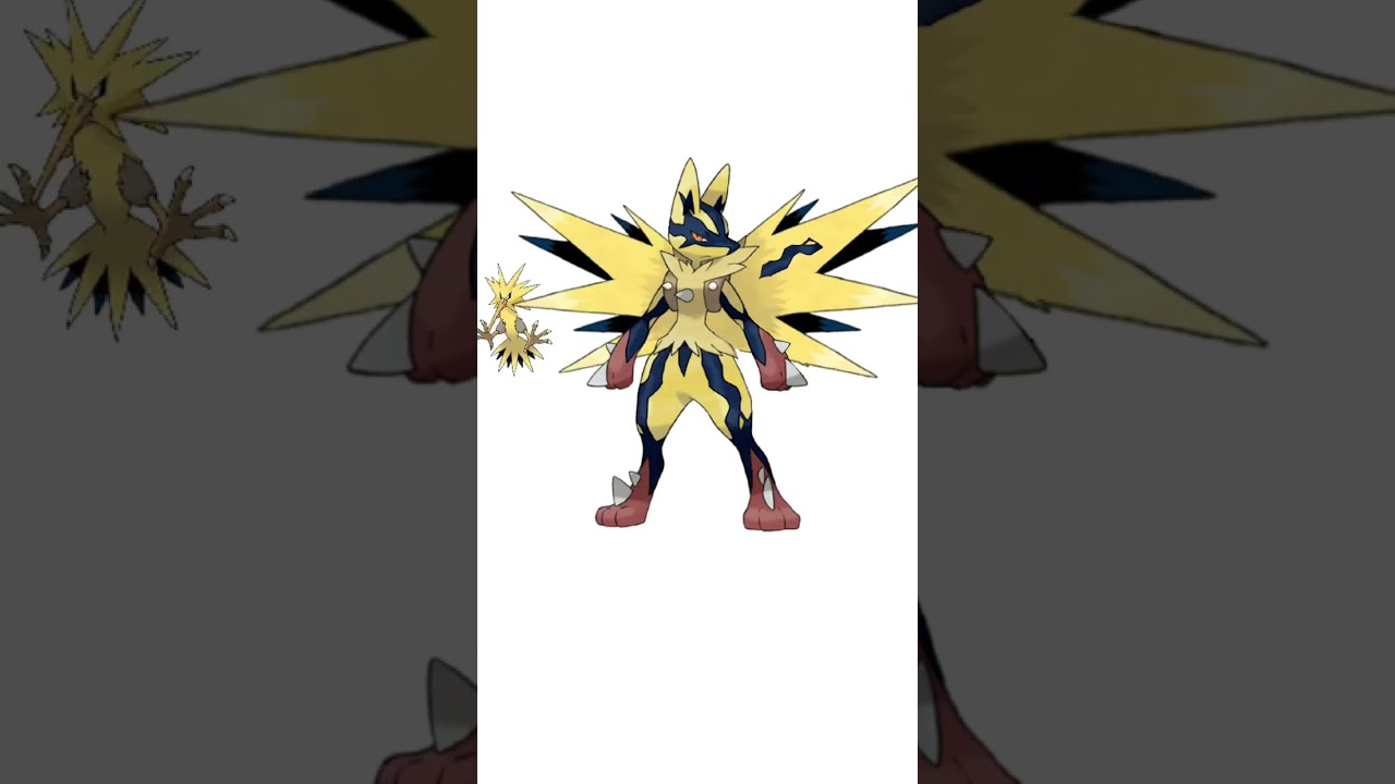 メガルカリオ＋サンダー合成　#ポケモンフュージョン #改造ポケモン  #伝説のポケモン #最強ポケモン #pokemon