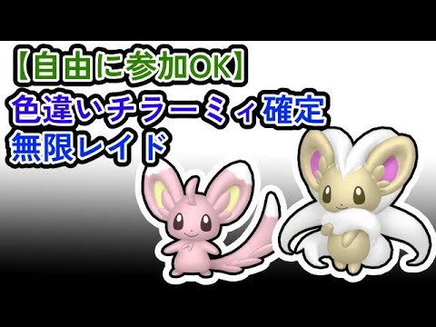 【参加可能！！】色違いチラーミィ確定　無限自動レイド兼レイド交換募集枠【ポケモンsv】