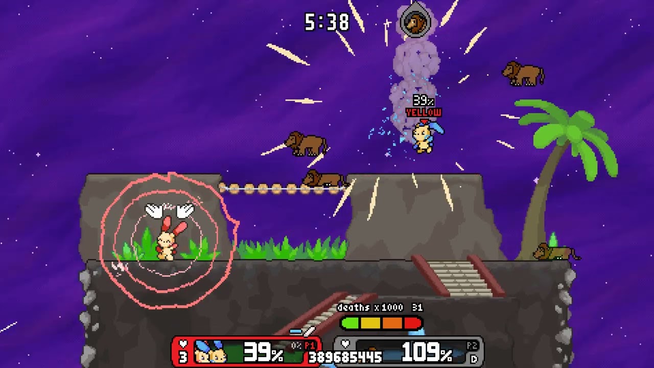 Rivals of Aether: Minun & Plusle vs 1 Billion Lions Boss (No Deaths)