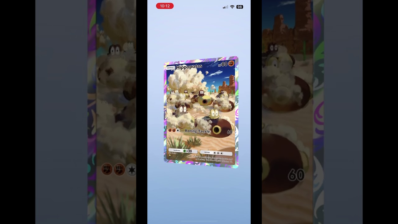 Pulling A Full Art Hippopotas! #shorts #pokmontcg #pokemontcgpocket #pokemon #tcg