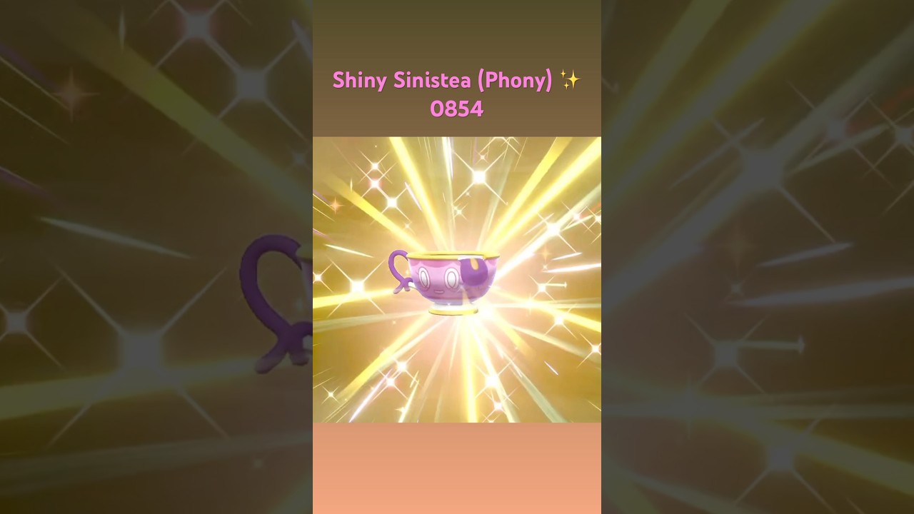 Shiny Sinistea ✨ 0854 hatched from an egg using Masuda Method in Pokemon Sword #shorts
