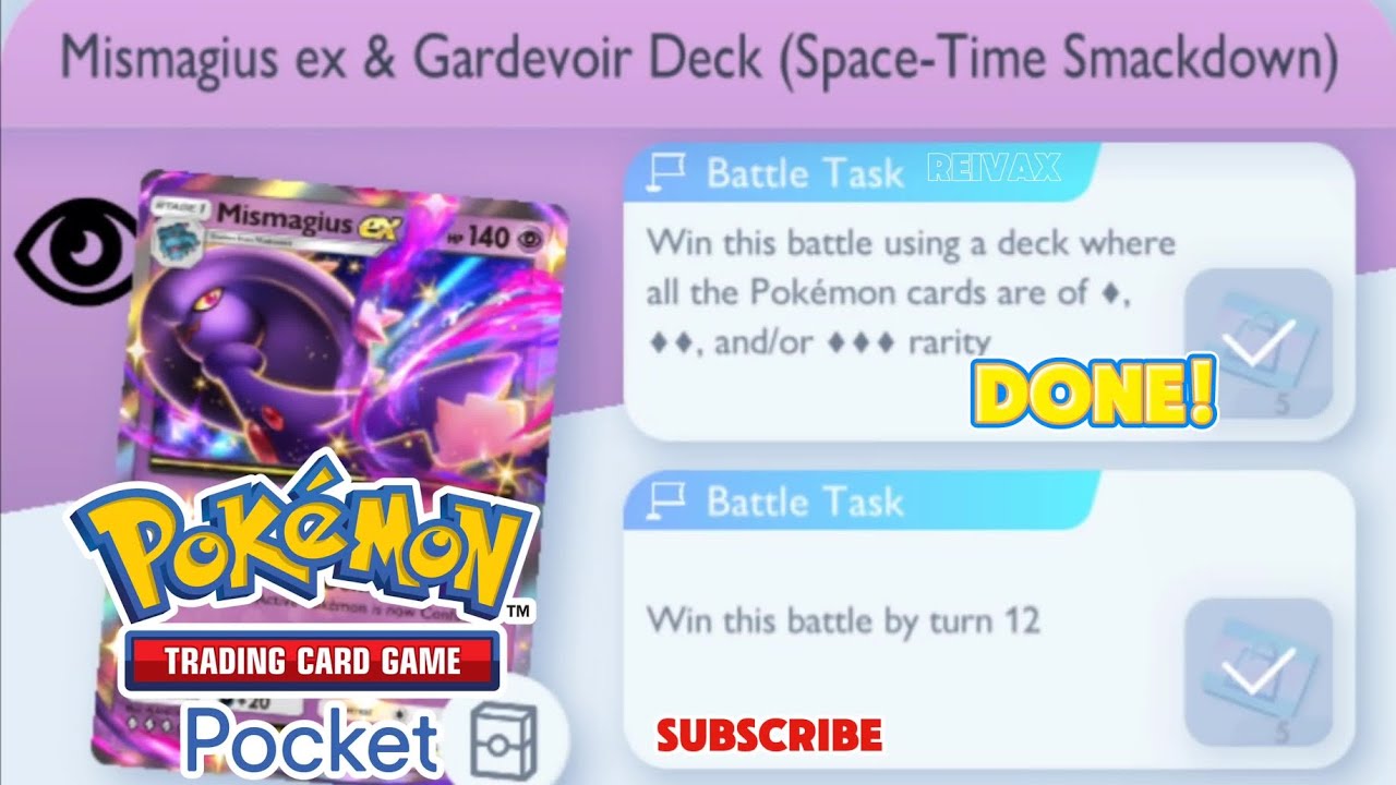 Mismagius ex & Gardevoir Deck (Space-Time Smackdown) Rarity Pokémon Trading Card Game Pocket