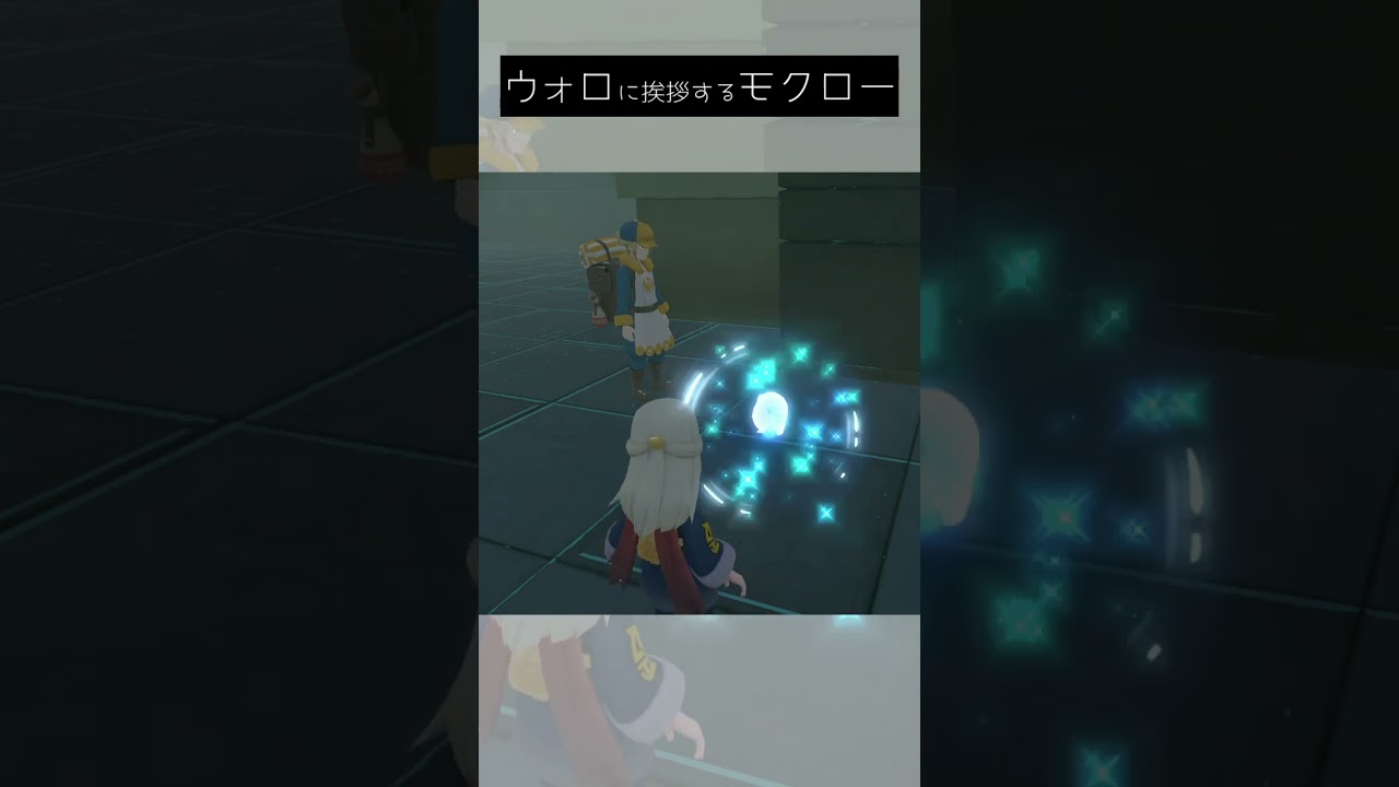 ウォロさんに挨拶するモクロー