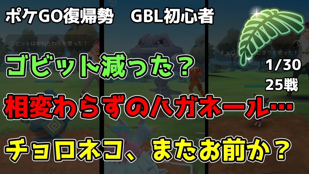 GBL初心者　ハガネール対策にゴビットとかどうだろう、チョロネコに狩られそう、結局ハガネール使えば良い？【ポケモンGO】【GOバトルリーグ】【リトルジャングルカップ】
