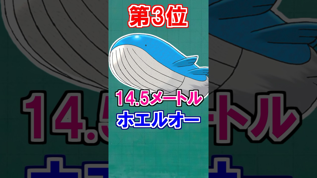 【デカすぎる】大きいポケモンベスト5【ポケモン雑学】#Shorts