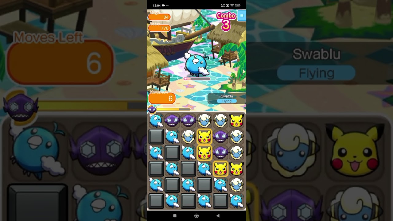 SWABLU | POKEMON SHUFFLE STAGE 34 #pokemon #pokemonshuffle