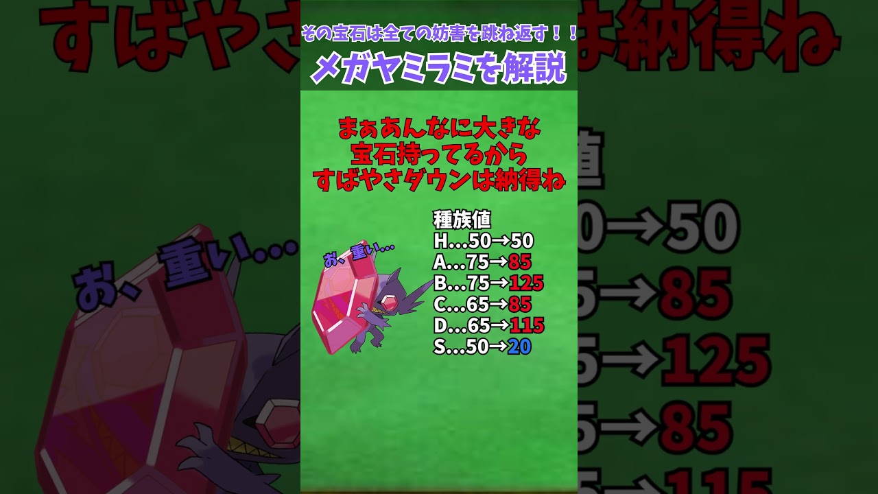 ZAに備えろ！！メガシンカ解説part26メガヤミラミ【ゆっくり解説】 #ポケモン #ポケモンゆっくり解説 #ポケモンza #shorts #short #ゆっくり解説