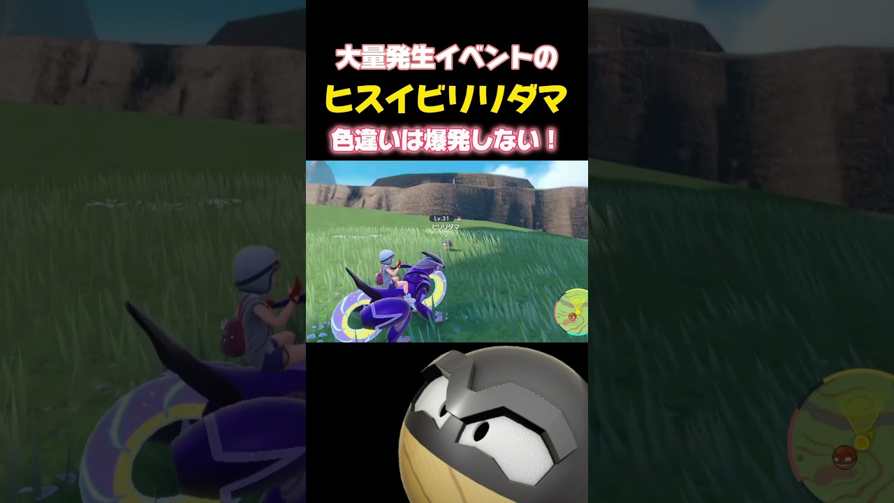 大量発生イベントのヒスイビリリダマ！色違いは爆発しない良心設定 #ポケモンSV
