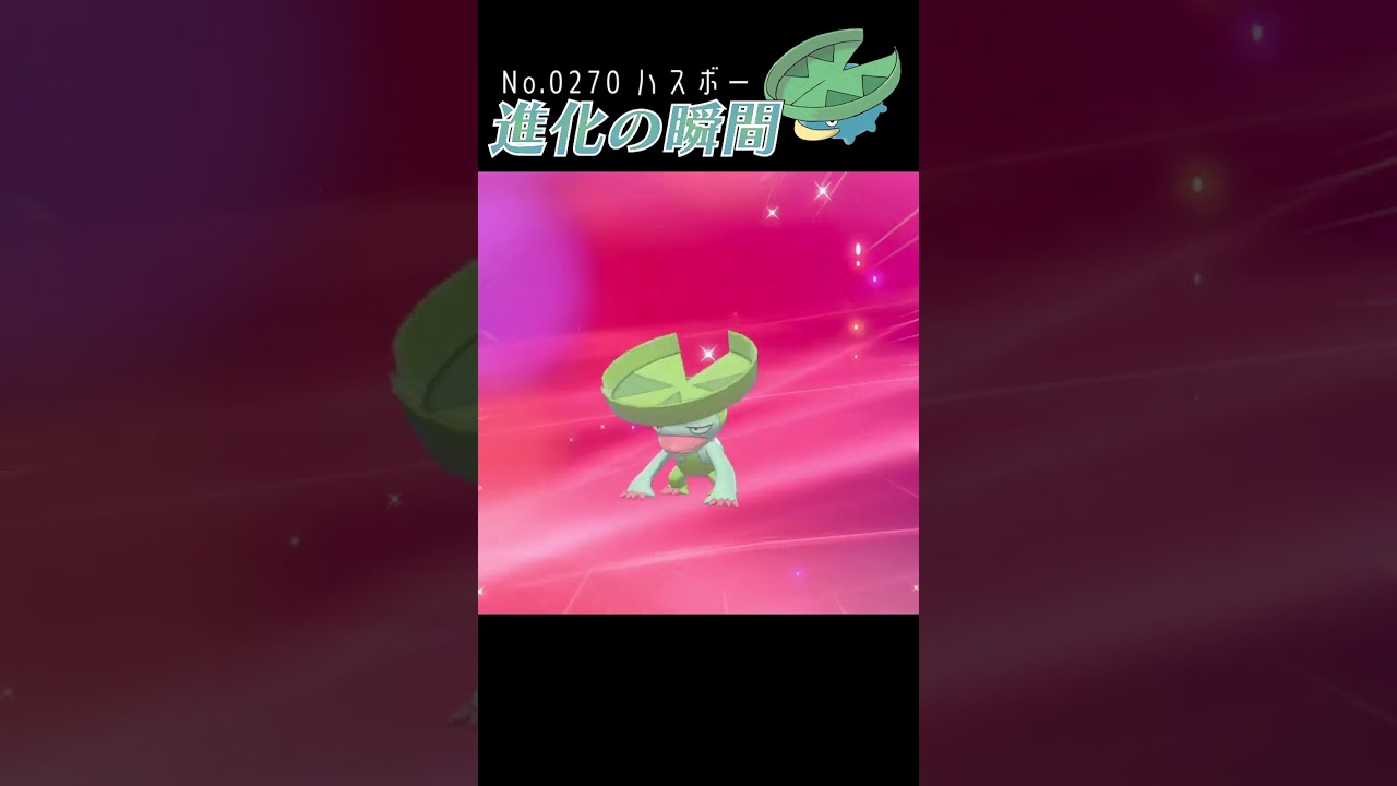 【ポケモン剣盾】ハスボー 進化の瞬間 #shorts