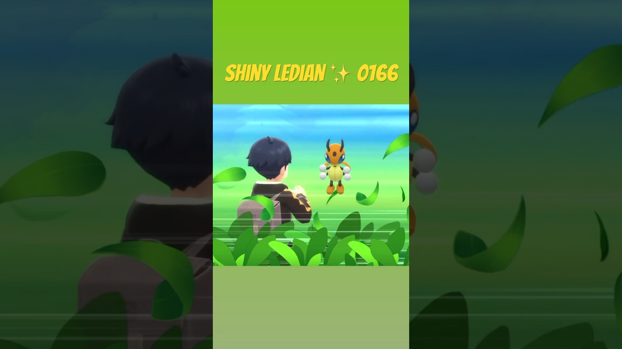 Shiny Ledian ✨ 0166 caught in the wild with Pokeradar in Pokemon Brilliant Diamond