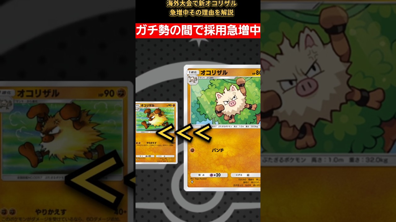 海外大会で新オコリザルが急増中！その強さを徹底解説！#ポケポケ  #ポケカ