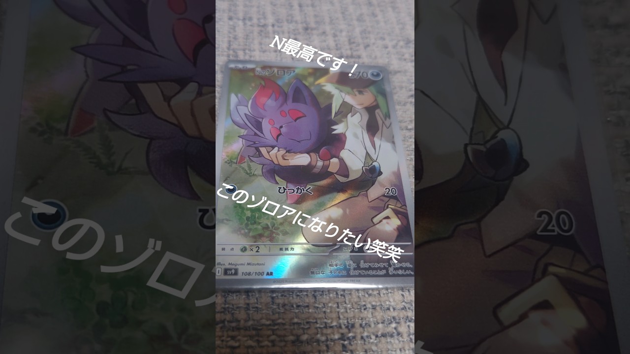 【バトルパートナーズ】ゾロアになりたい笑笑　ポケカ　N手に入れました!!!!　＃N＃ゾロア