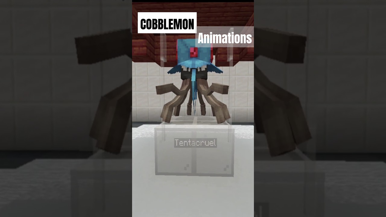 Tentacool Tentacruel Animations:Cobblemon Minecraft Pokemon#cobblemon #pokemon #minecraft #animation