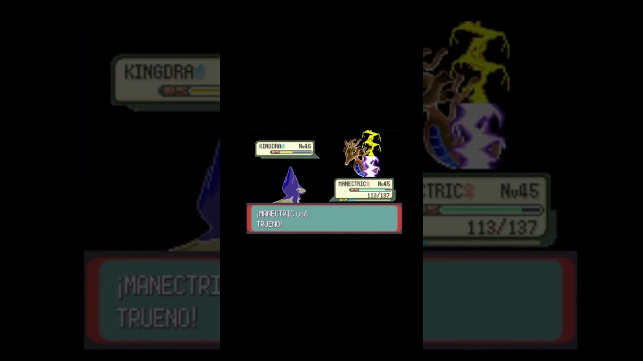 Manectric Vs Kingdra - Pokemon Esmeralda #pokemon #gameboyadvance #retrogaming #nintendo