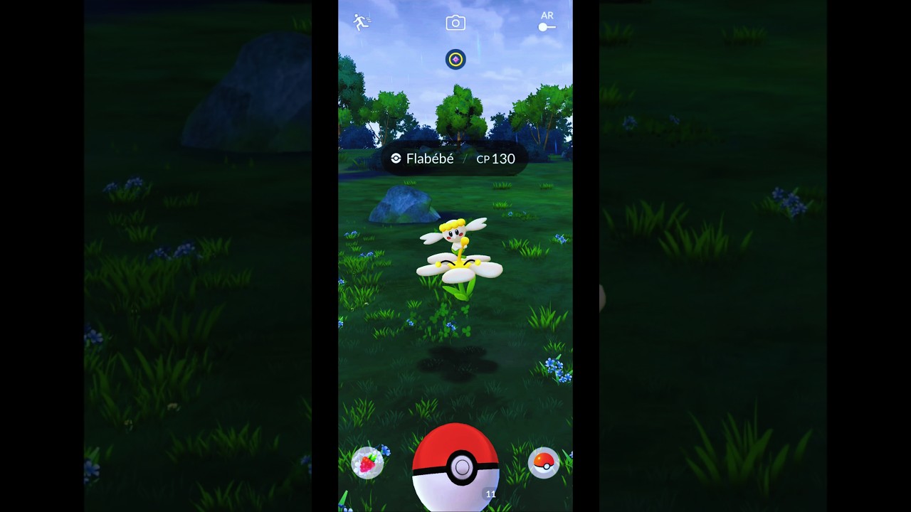 Catching Wild Flabébé White Flower Pokémon - Pokemon GO Indonesia Gameplay #Shorts #PokemonGO