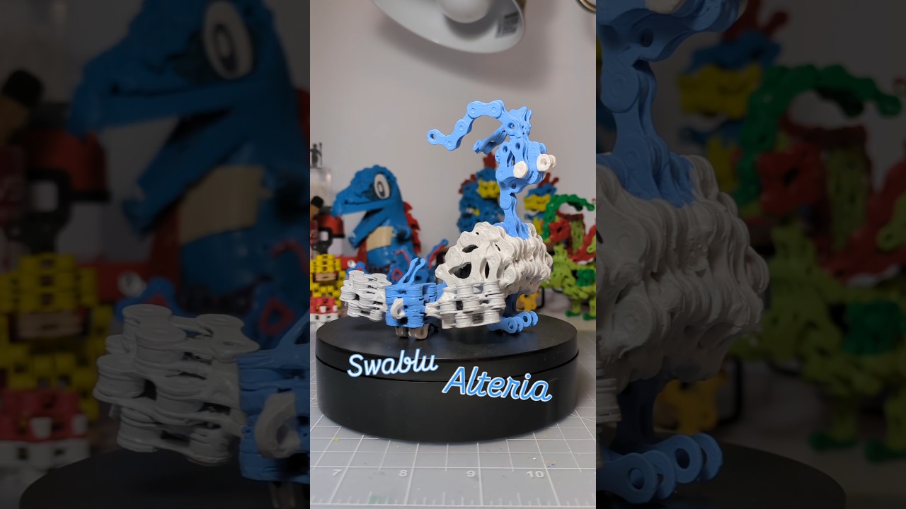 Swablu & Alteria, step into the spotlight 🔦 #bikechainbuilds #pokemon #spotlight