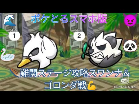 ポケとるスマホ版  難関ステージ攻略スワンナ＆ゴロンダ戦