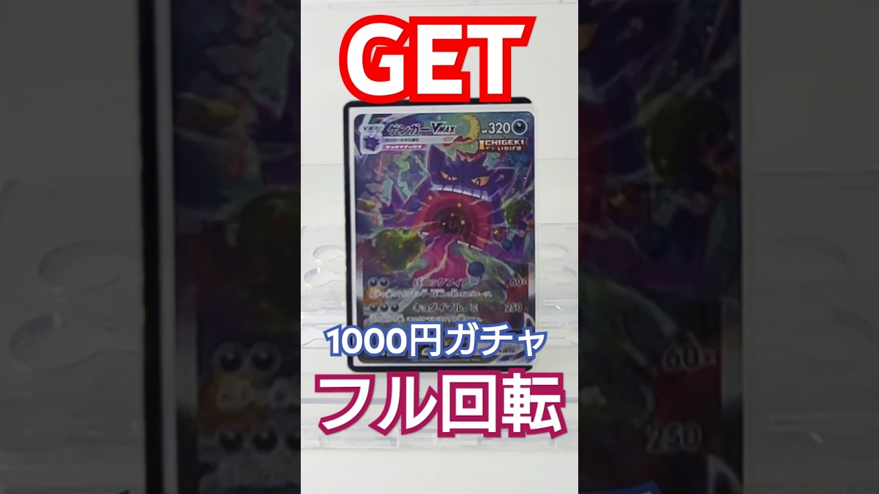 【ポケカ】1000円ガチャで天国か地獄を賭けた戦い😤#ポケモンカード #ポケモン #テラスタルフェスex #ゲンガー#shorts