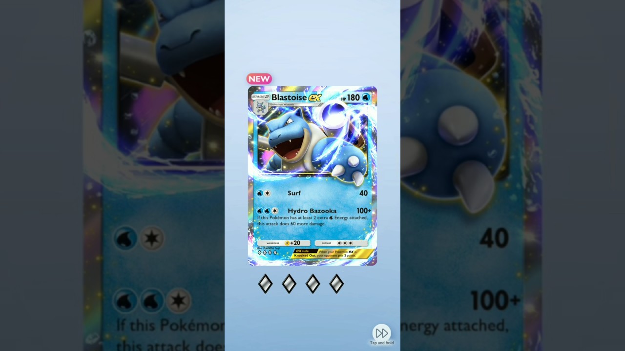 Rare BLASTOISE ex Card Pull! - Pokémon TCG Pocket - Genetic Apex Pikachu Pack Opening #shorts